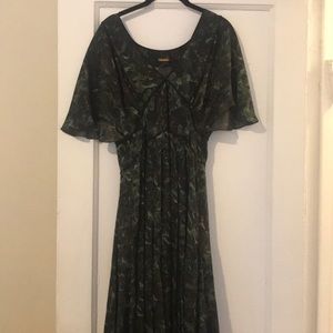 Rebecca Minkoff Charlotte Liberty Green Silk Gown